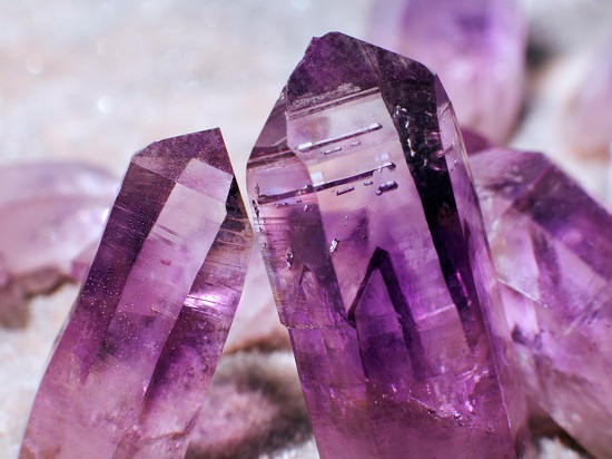 Two Smoky Quartz On Display.