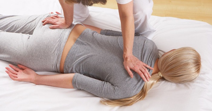 A Young Girl Taking Massage Therapy For Her Body.